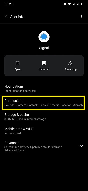 Permissions Signal