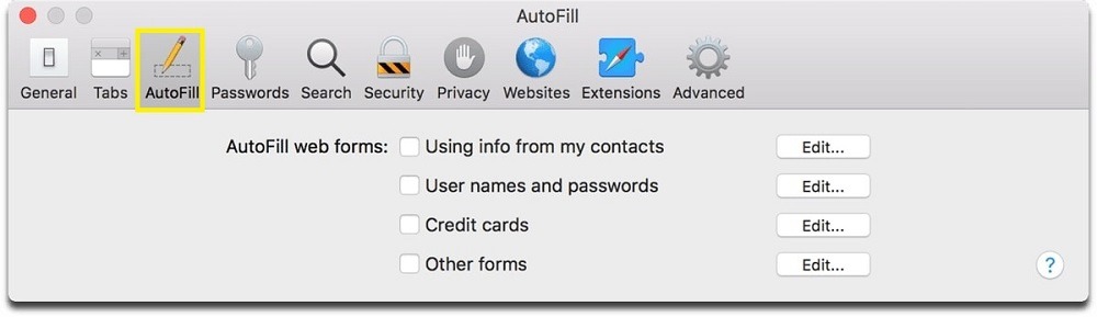 Safari Autofill