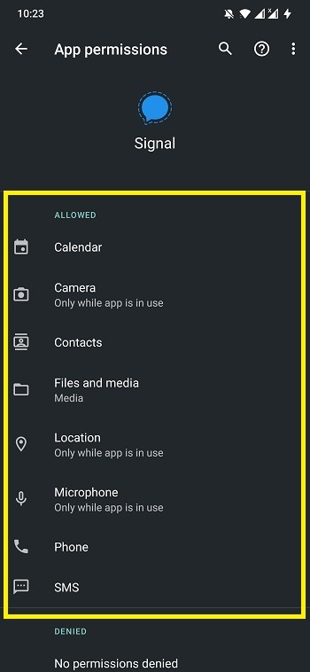 Signal App Not Working All Permissions
