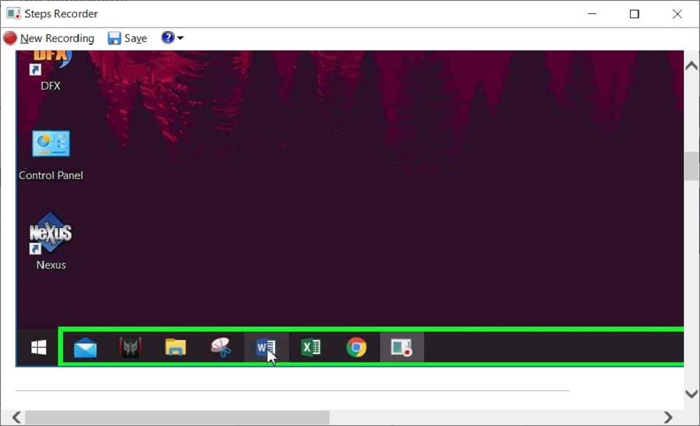 Steps Recorder Screenshot With Mouse Cursor Windows