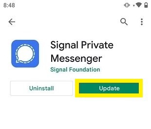 Update Signal Not Working
