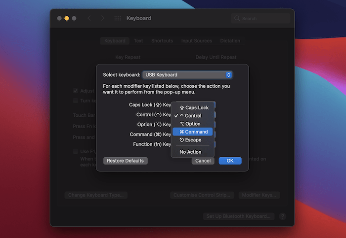 Usb Keyboard Command