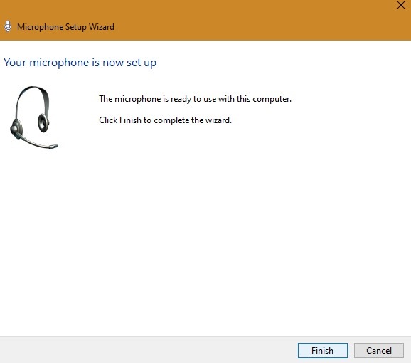 Ext Microphone Windows Microphone Setup Finished
