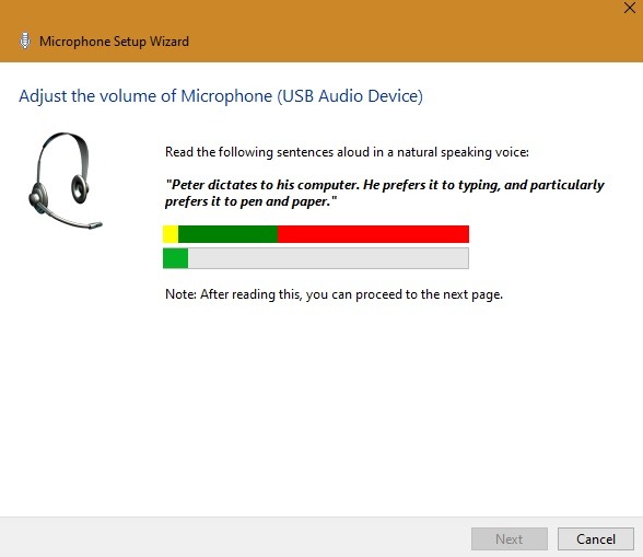 Ext Microphone Windows Microphone Volume Adjustment