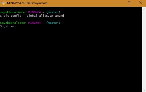 Git Alias Amend