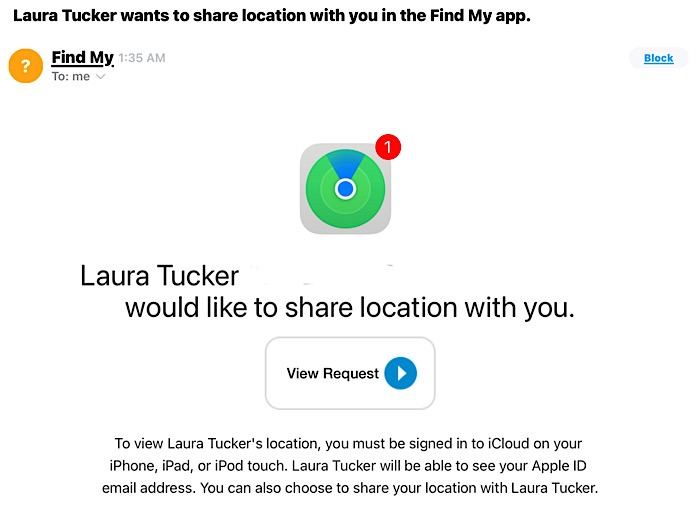 Location Sharing Ios Email