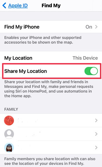 Location Sharing Ios Share My Location