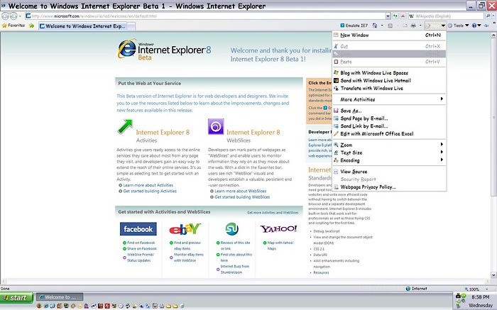 Microsoft Internet Explorer Browser
