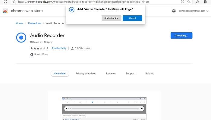 Record Meeting Host Audio Capture Add Etension