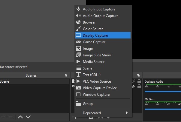 Record Meeting Host Obs Display Capture
