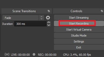 Record Meeting Host Obs Start Recording