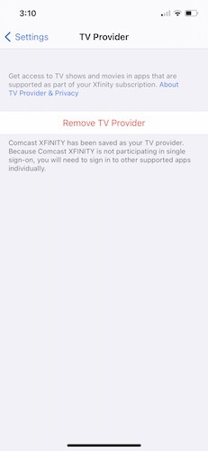 Adding Apple Tv Provider Remove Provider