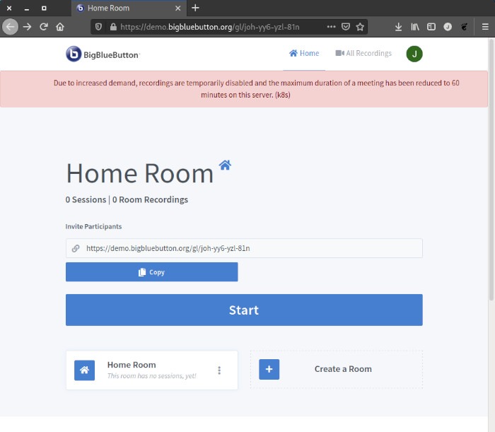 Bigbluebutton On Linux Demo Start