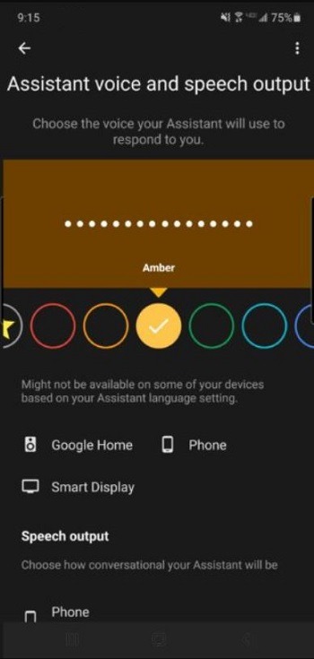 Change Google Assistant Voice Options