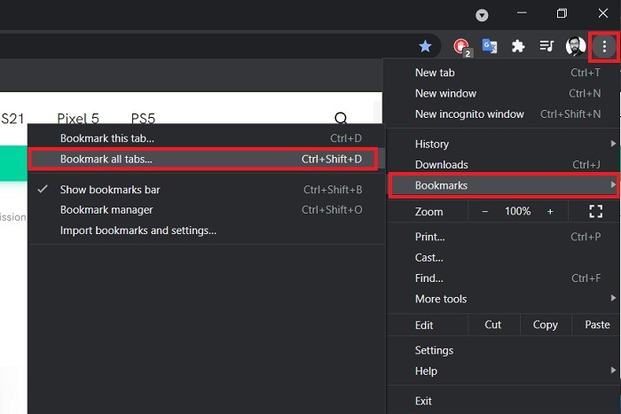 Copy Urls Of All Tabs Chrome Bookmark