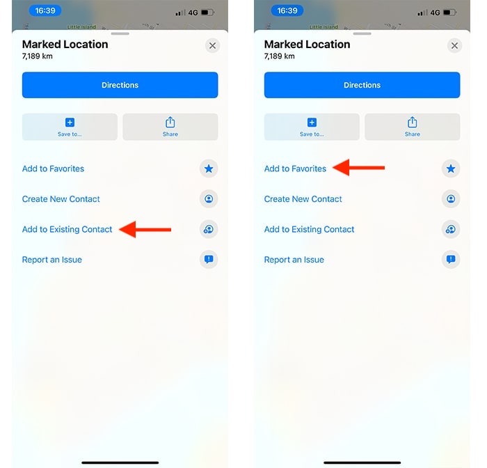 Drop Pin Apple Maps Additional Actions