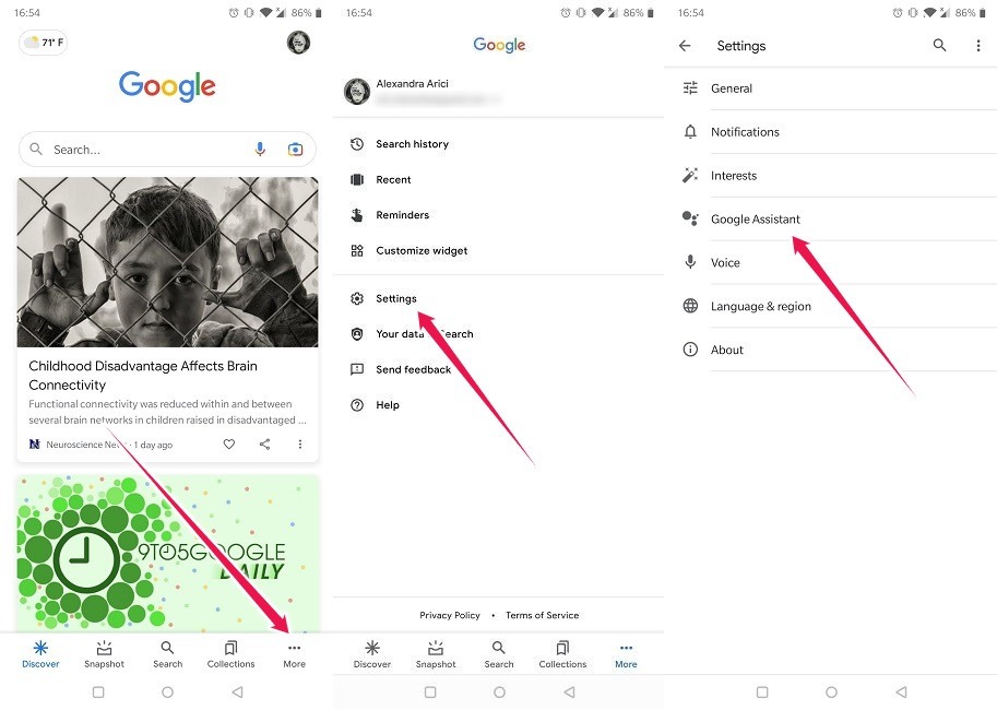 Erase Googgle Assistant Voice Commands Settings Google App