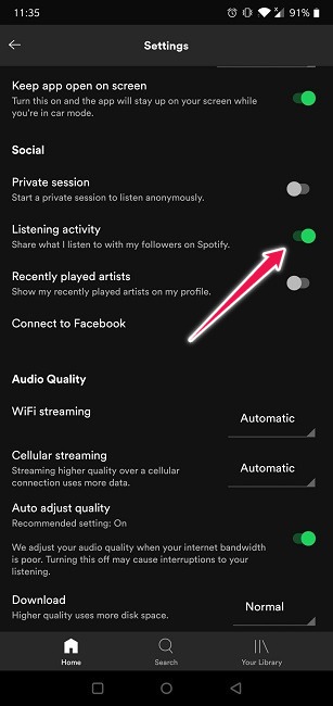 Hide Spotify Listening Activity Mobile Turn Off Feature