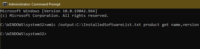 How To Get A List Of All Installed Software On A Windows System Cmd