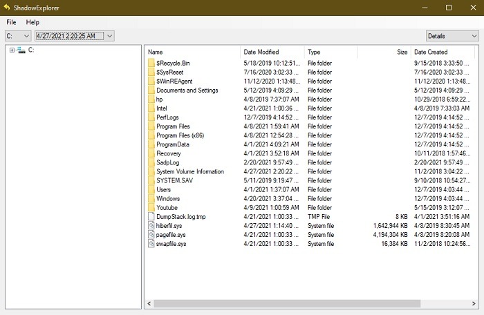 How To Use Shadowexplorer To Pull Files From System Restore Interface