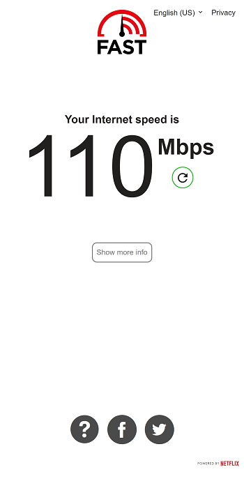 Internet Speed Testing Apps Fast.com 