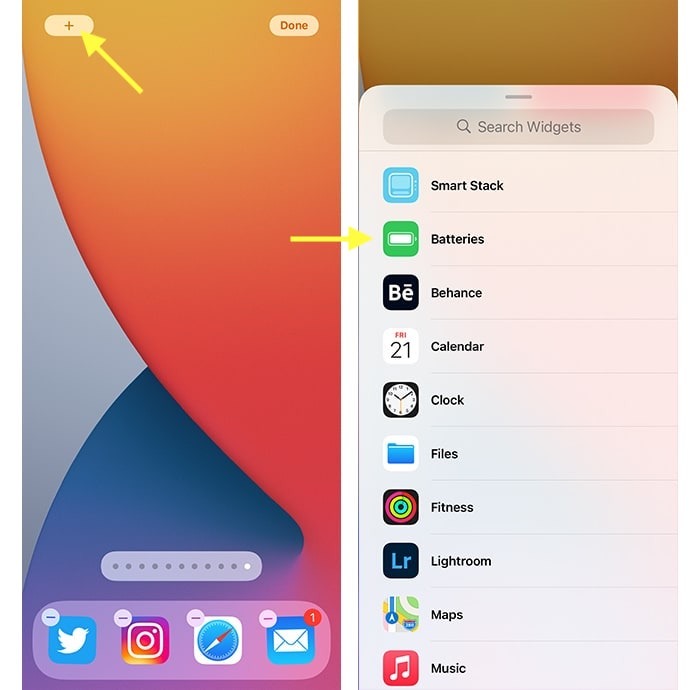 Iphone 12 Battery Percentage Adding Battery Widget