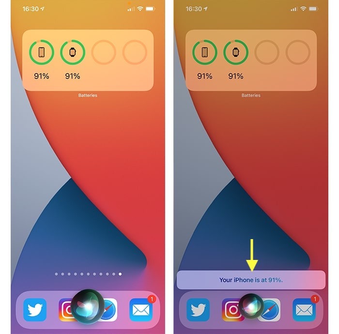 Iphone 12 Battery Percentage Using Siri