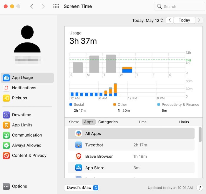 Mac Tips Working Home Screen Time