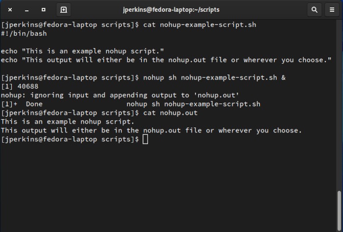 Nohup Custom Output Nohup Output