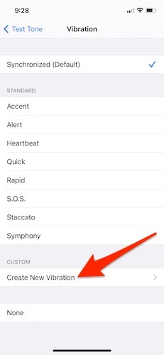 Outgoing Iphone Message Vibration Create