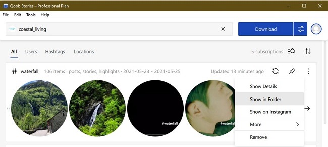 Qoob Stories Review Instagram Downloader Viewing Downloads