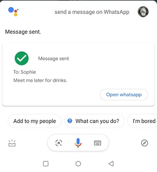 Send Messages Google Assistant Hands Free Text Whatsapp