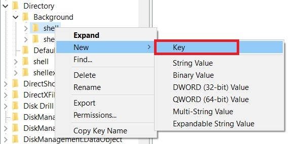 Shell Key Registry Editor