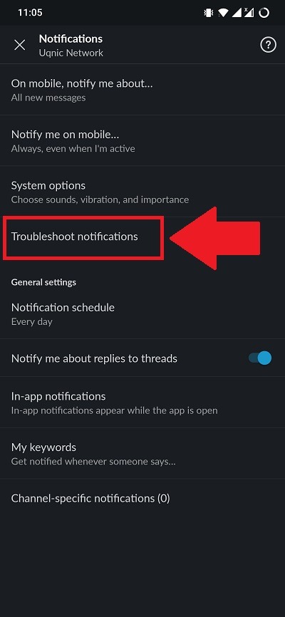 Slack Troubleshoot Notifications