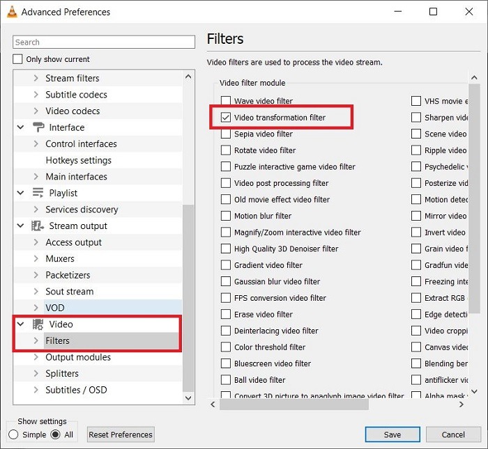 how-to-rotate-save-vlc-video-transformation-preferences Video Filter Vlc