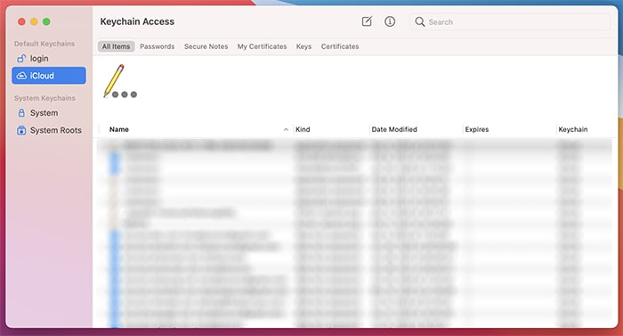 View Saved Passwords Keychain Macos Interface