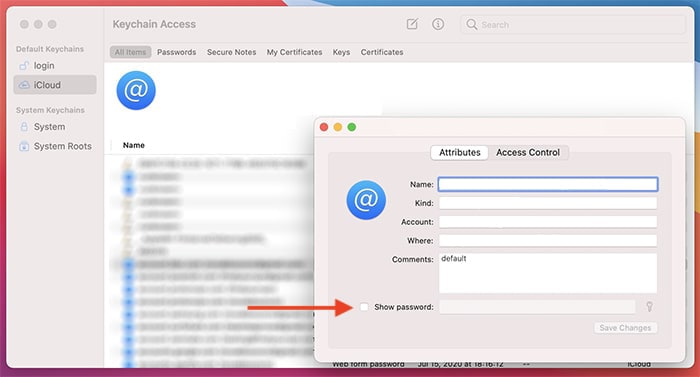 View Saved Passwords Keychain Master Details Copy