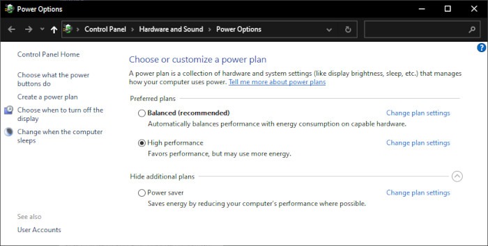 10 Ways To Speed Up Pc Power Options