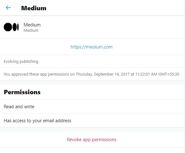 All Accounts Email Twitter Apps Permissions