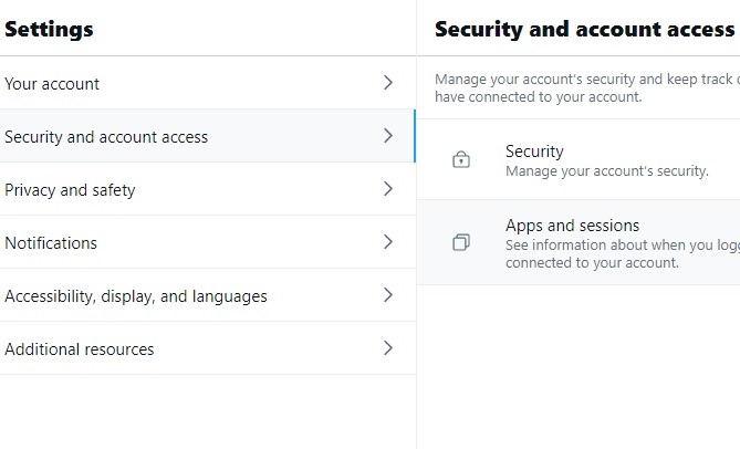 All Accounts Email Twitter Apps And Sessions