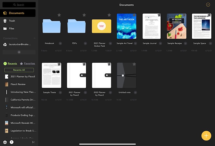 Flexcil Review Navigtion