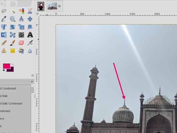 Gimp Add Arrow Using Script