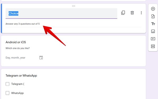 Google Form Add Description Without Question