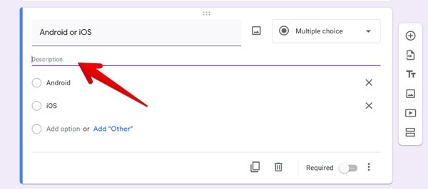 Google Form Type Description Pc