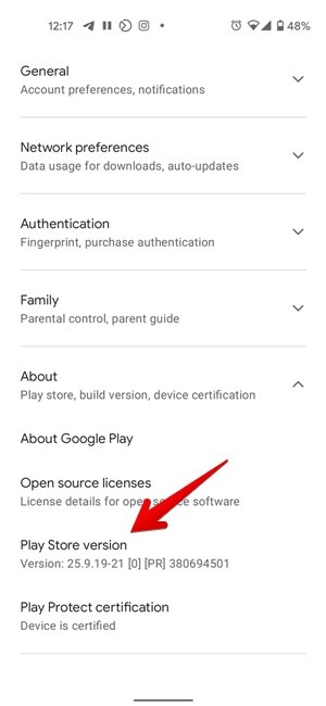Google Play Store Update