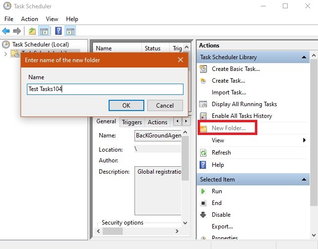 Schedule Automate Tasks Taskscheduler New Folder