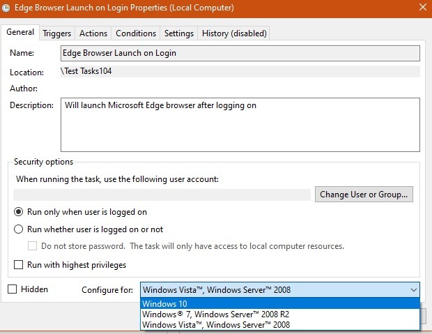 Schedule Automate Tasks Taskscheduler Windows10 Selection