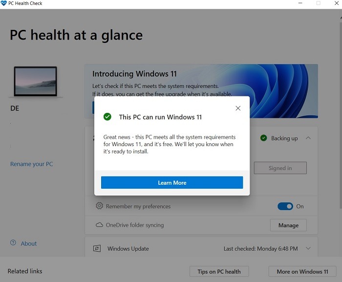 Windows11 Compatibility Pc Health Can Run