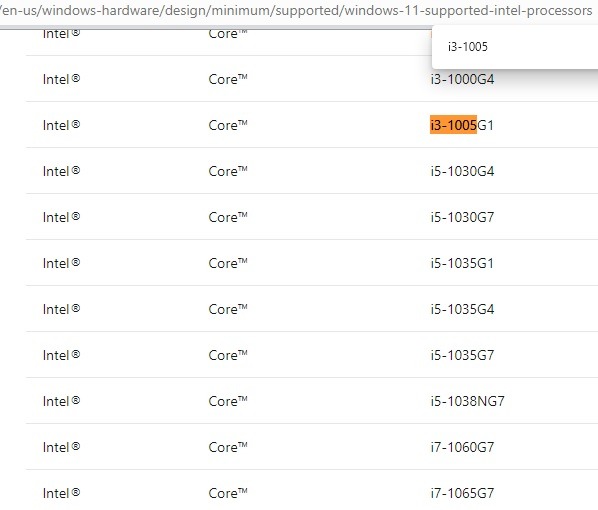 Windows11 Compatibility Processor Support