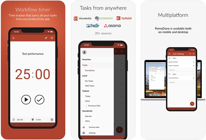 Best Apps Focus Study Pomodone